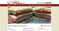 Desktop Screenshot of milanositalianrestaurant.com